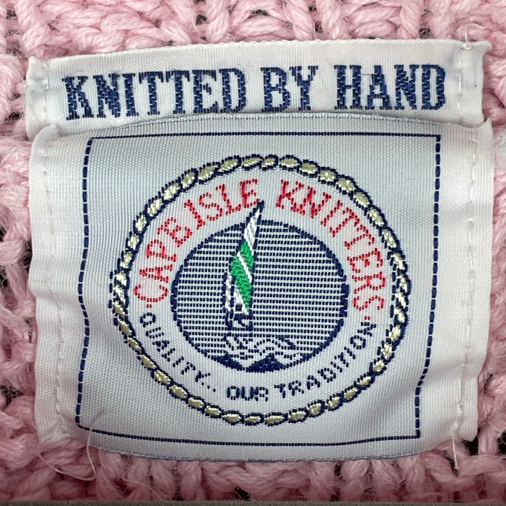 Cape Isle Knitters Cable Knit Sweater Womens Medium Soft Pink Feminine Pullover - Picture 2 of 11
